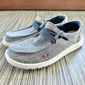Women's HEY DUDE Wendy Flora IRIS BLUE Casual Shoe Sz. 8